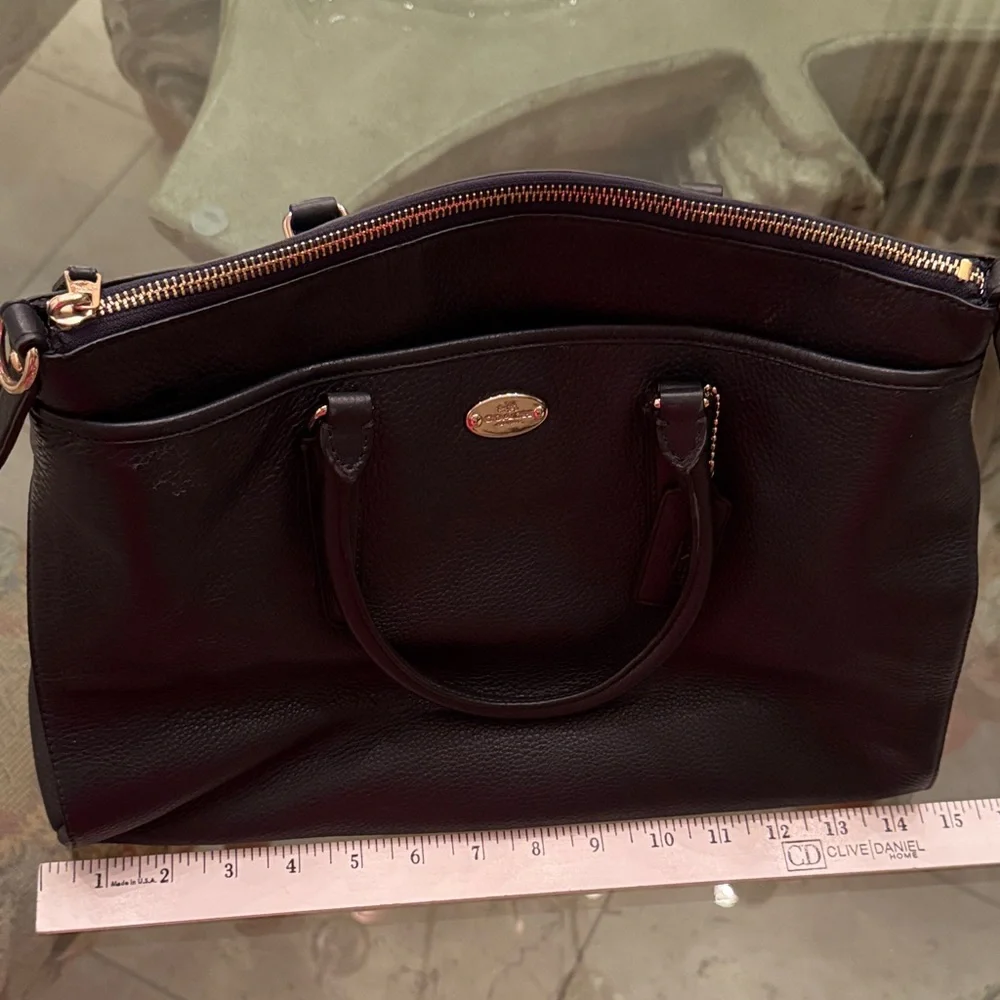 Coach Luxurious Black Leather Satchel